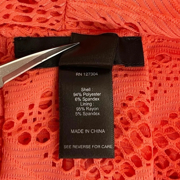 Ali Miles Cowl Neck Tunic Top Size Medium Cami Lined Raspberry Rose Eyelet - Picture 7 of 8